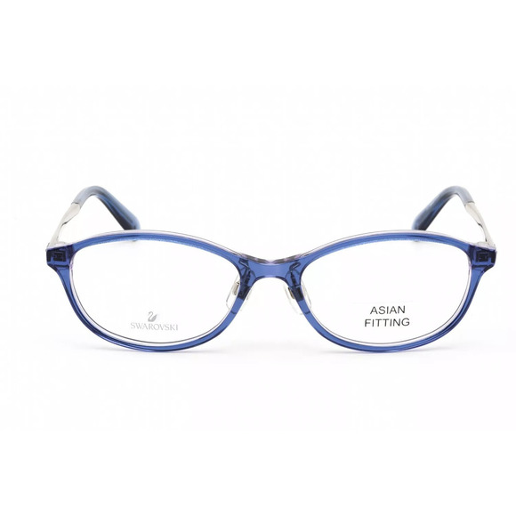 NWT Swarovski SK5379-D 092 Blue Round 53mm Eyeglasses main image 4